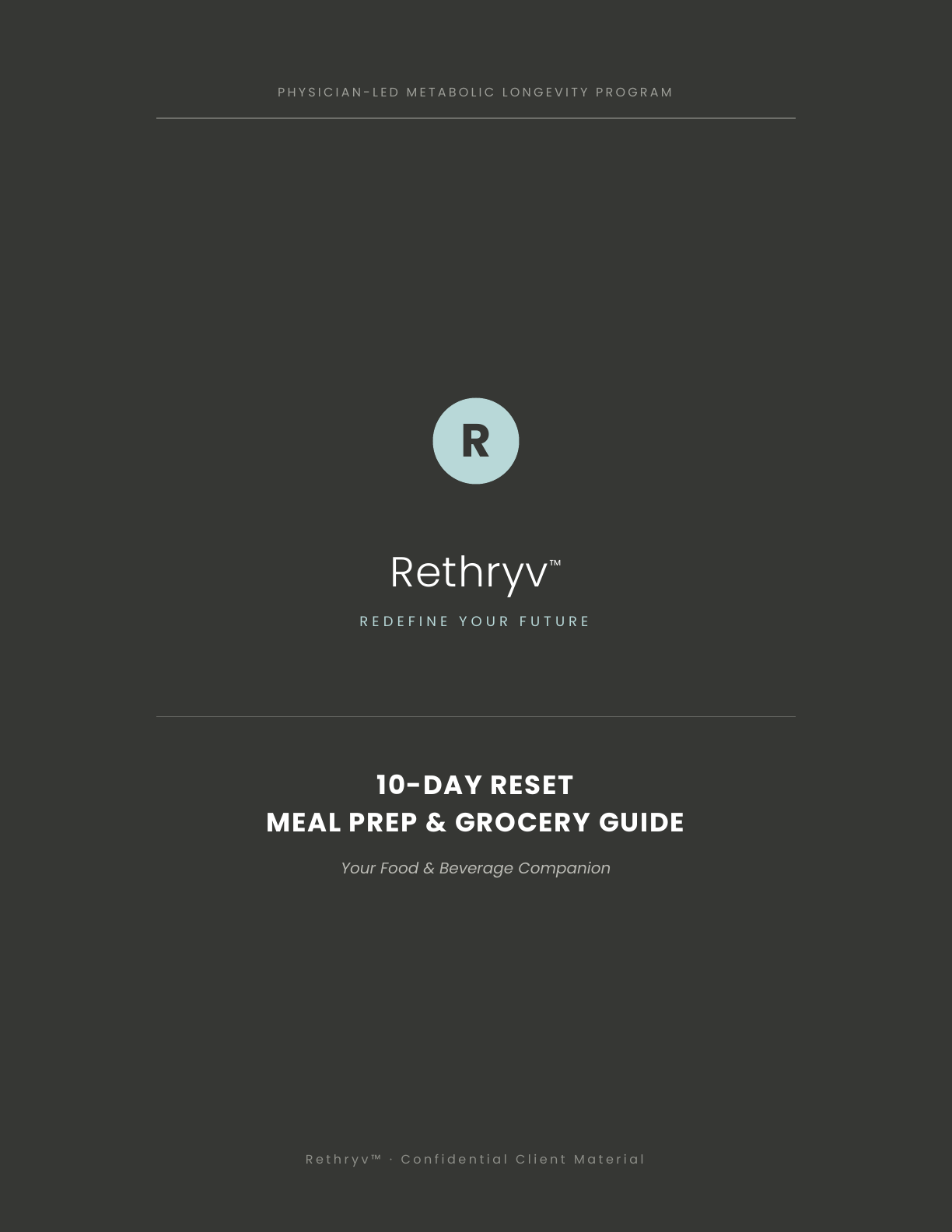 10-Day Reset Meal Prep & Grocery Guide - page 1