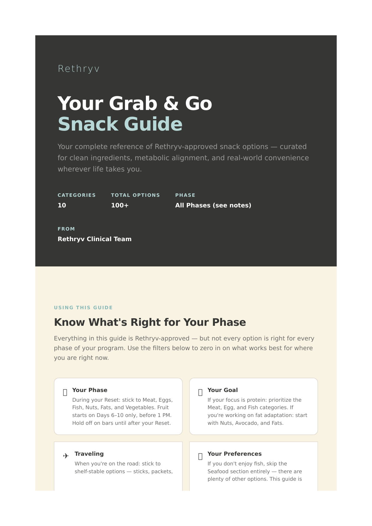 Grab & Go Snack Guide - page 1