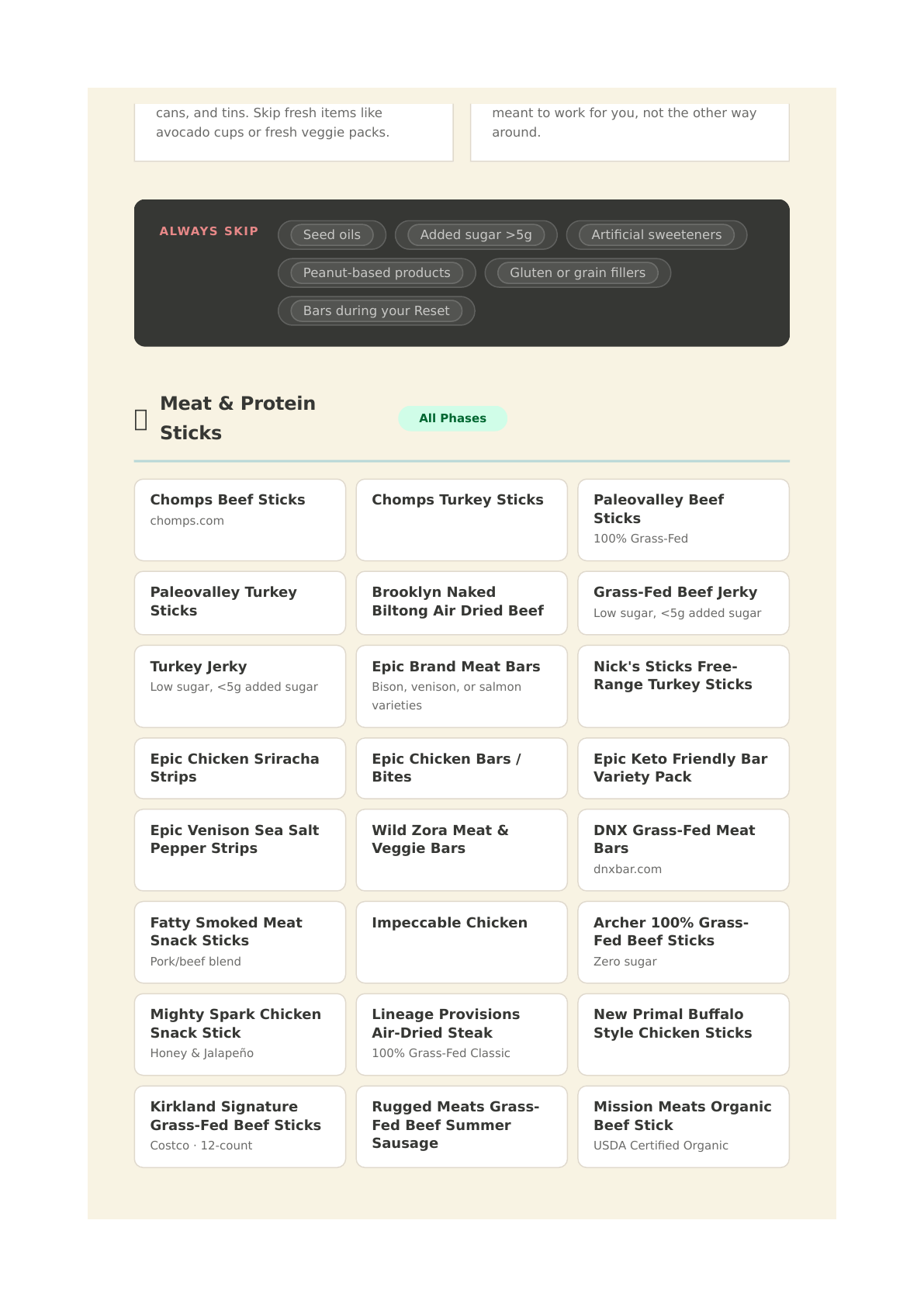 Grab & Go Snack Guide - page 2